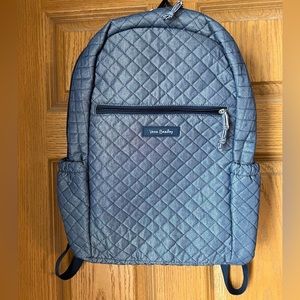 Vera Bradley new w/o tags quilted backpack denim blue.